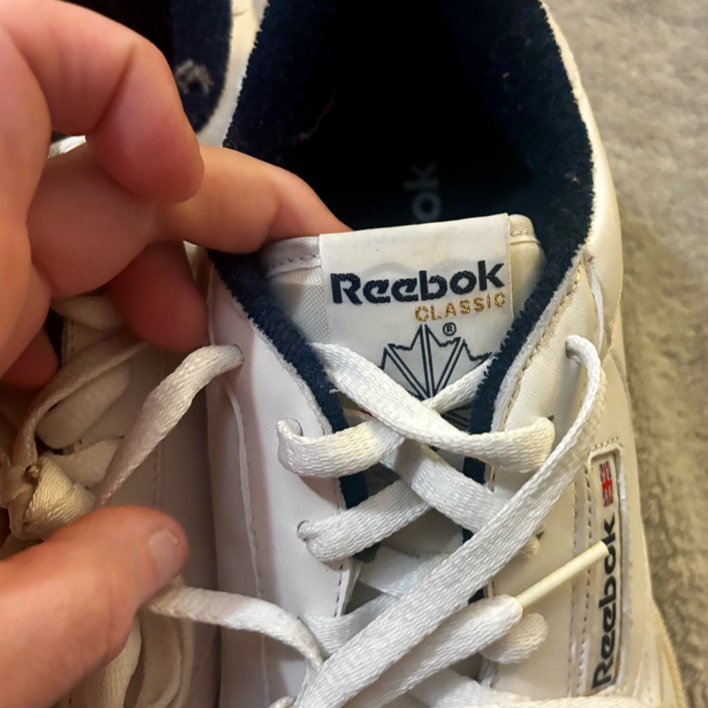 Reebok Men's 13 Classic White Sneakers - Picture 4 of 7